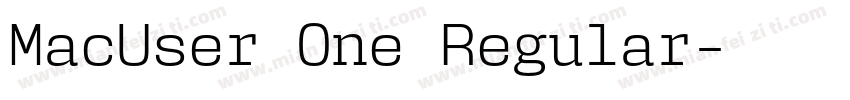 MacUser One Regular字体转换